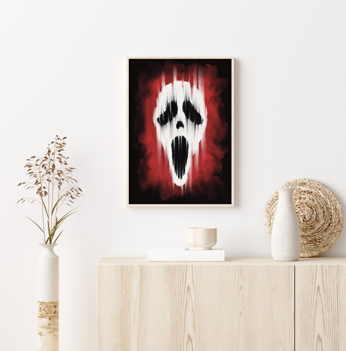 Scream Face Print, Scary Face Print, Happy Halloween Gift, Ghost Face ...