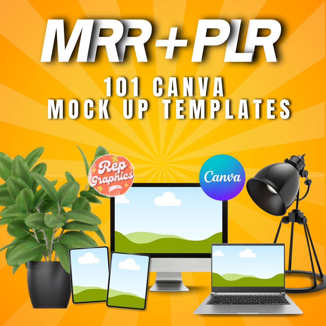 Canva Template Mockup Frames With Master Resell Rights (PLR ...