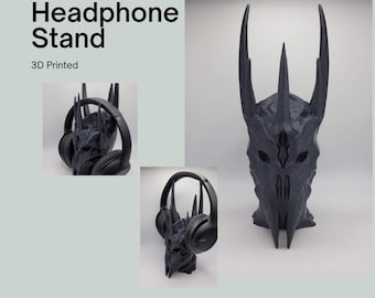 Sauron Headset Stand, 3D Printed. The next Dark Lord Headphone Stand. Great for game room, Tolkien Fan, Gamer. Display Bust. Perfect Gift