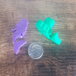 Mermaid Tire Valve Stem Cap. Available in several Colors. 3D printed with Eco Friendly Material. Schrader Valve Stem Covers.