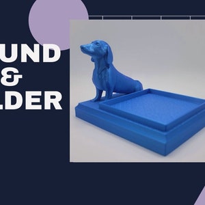 Shop Dachshund Desk Organizer - 3D Printed Sticky Note and Pen Holder in Multiple Colors! USA-Made Canine Charm for a Stylish Desk