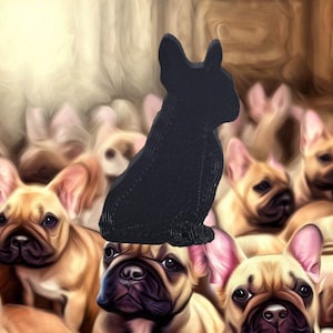 French Bulldog Silhouette Tire Valve Stem Cap. Available in several Colors. 3D printed with Eco Friendly Material. Schrader Valve Stem Cover