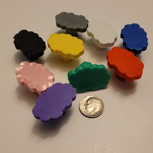 Cute Cloud Tire Valve Stem Cap. Set of 2 or More. Fits on Car, Bike, Truck, SUV, RV, and Trailer Tires with a Schrader Valve. 3D Printed