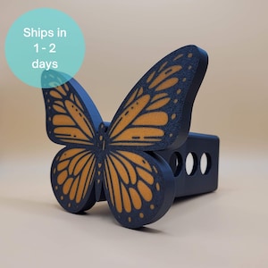 Tapa de enganche de remolque Butterfly - Receptor Clase 2, estándar de 2" x 2" - Personaliza tus colores - Fabricado en EE. UU. - Impresión 3D