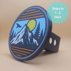 Eagle Over Mountains Trailer Hitch Cover: 3D Printed 2-Inch Receiver