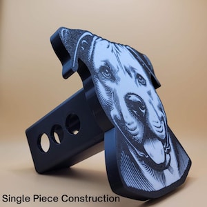 Pitbull Trailer Hitch Cover. Fits 2" Receivers. Custom Color combinations. Made in the USA! Pittie Dog Owner. Pitbull Mom. Pitbull Portrait.