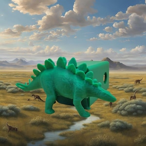 Stegosaurus Trailer Hitch Cover, Fits 2 inch Receiver, Choose your color. Made to order in the USA.