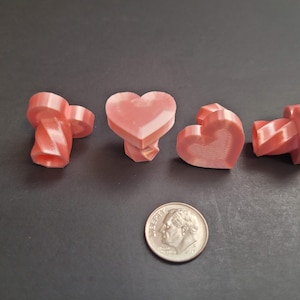 Pink Silk Heart Shaped Valve Stem Caps: A Cute and Practical Accessory. 3D printed with Eco Friendly Material. Ready to Ship! Schrader Valve