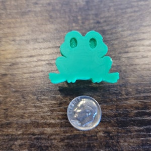 Cute Frog Tire Valve Stem Cap. Available in several Colors. 3D printed with Eco Friendly Material. Fits Schrader Valve Stems.