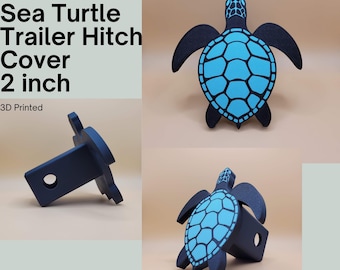 Sea Turtle Trailer Hitch Cover Cap. Extended Receiver Tube, Fits 2"x2". Customize your colors. Made to order in the USA! 3D printed.