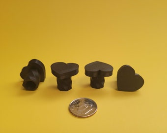 Black Heart-Shaped Valve Stem Caps: A Cute and Practical Accessory. 3D printed with Eco Friendly Material. Ready to Ship! Schrader Valve