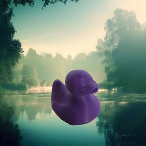 Rubber Ducky Duck Shaped Purple Tire Valve Stem Cap for Cars, Trucks, SUV, RV, or any Tire with a Schrader Valve. Eco Friendly Material.