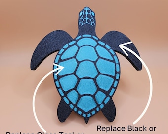 Sea Turtle Trailer Hitch Cover – Fits 1.25 Inch Receiver – Custom Colors – Beach, Coastal, Ocean, Nautical Car Accessory – 3D Printed