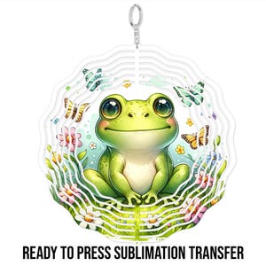 Frog Wind Spinner Sublimation Ready To press Heat Transfer