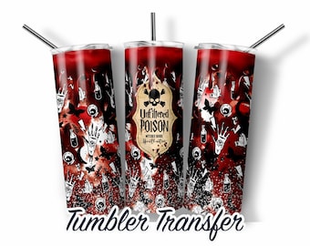 Halloween  Sublimation Tumbler Transfer Print For 20 oz Tumbler - 30 oz  Tumbler - Ready To press - Heat Transfers