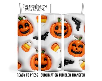 Halloween  Sublimation Tumbler Transfer Print For 20 oz Tumblers - 30 oz Tumblers - Ready To press - Heat Transfers