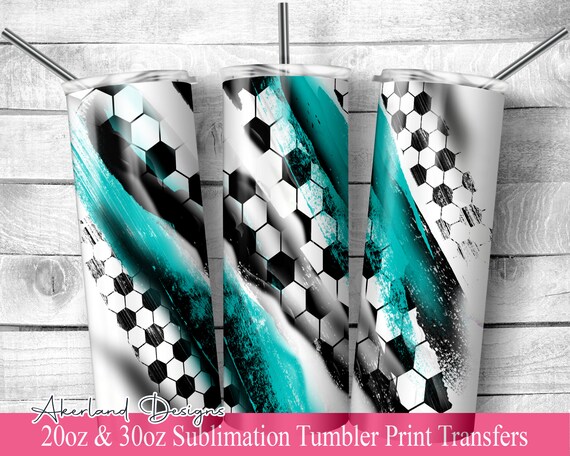 Teal Soccer Sublimation Transfer Print for 20 Oz Tumblers 30 - Etsy