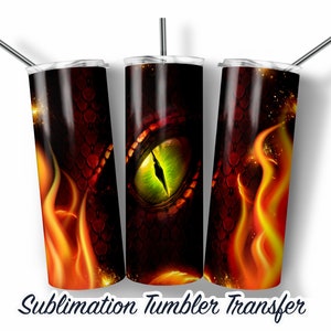 Dragon -  Sublimation Tumbler Transfer Print For 20 oz Tumbler - 30 oz  Tumbler - Ready To press - Heat Transfers