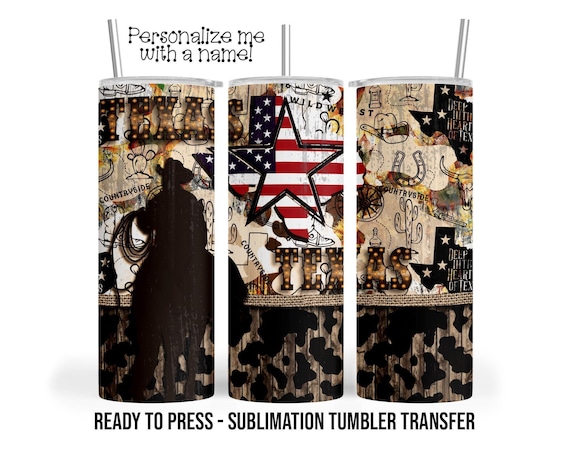 Cowboy Rodeo Sublimation Tumbler Transfer Print 20oz Tumbler, Ready To press Heat Transfer