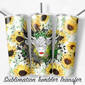St. Patrick&#39;s Day Lucky Heifer  Sublimation Tumbler Transfer Print For 20 - 30 oz Tumblers - Ready to Press - Heat Transfers