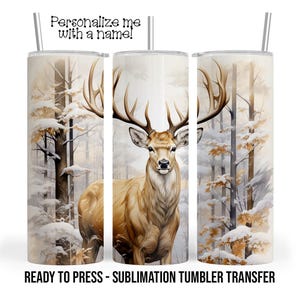 Deer Hunter, Buck, Father, Dad Sublimation Tumbler Transfer Print 20 oz Tumbler - 30 oz Tumbler Ready to press heat transfer
