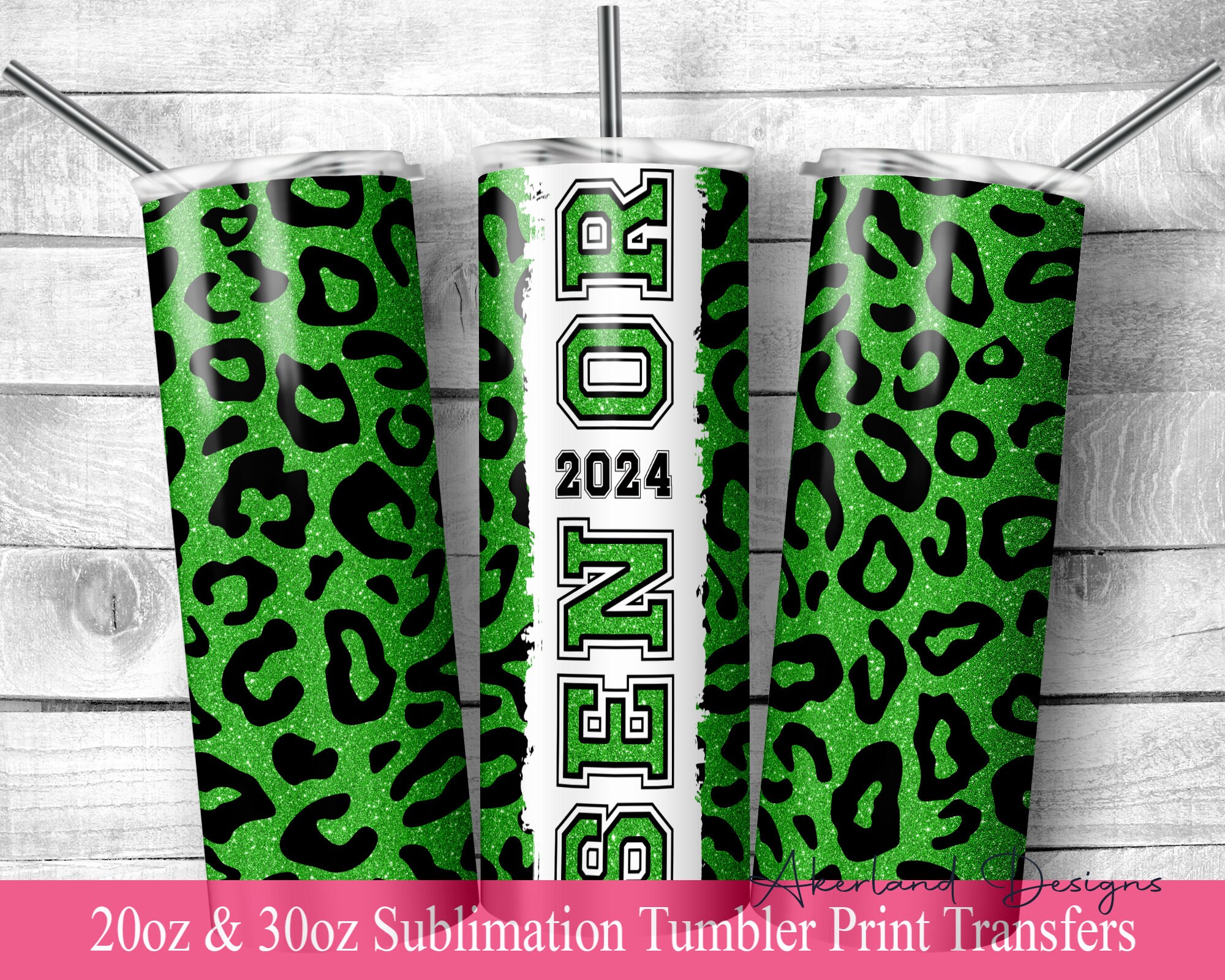 Class of 2024 Sublimation Transfer Print for 20 Oz Tumbler Etsy