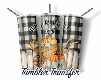 Fall  Sublimation Tumbler Transfer Print For 20 oz Tumbler - 30 oz  Tumbler - Ready To press - Heat Transfers