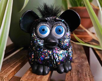 Mini Hand Painted Customized Glitter Furby