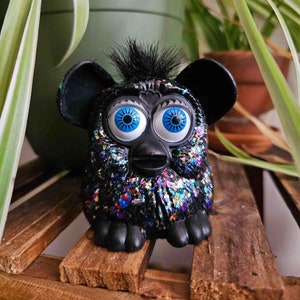 Mini Hand Painted Customized Glitter Furby