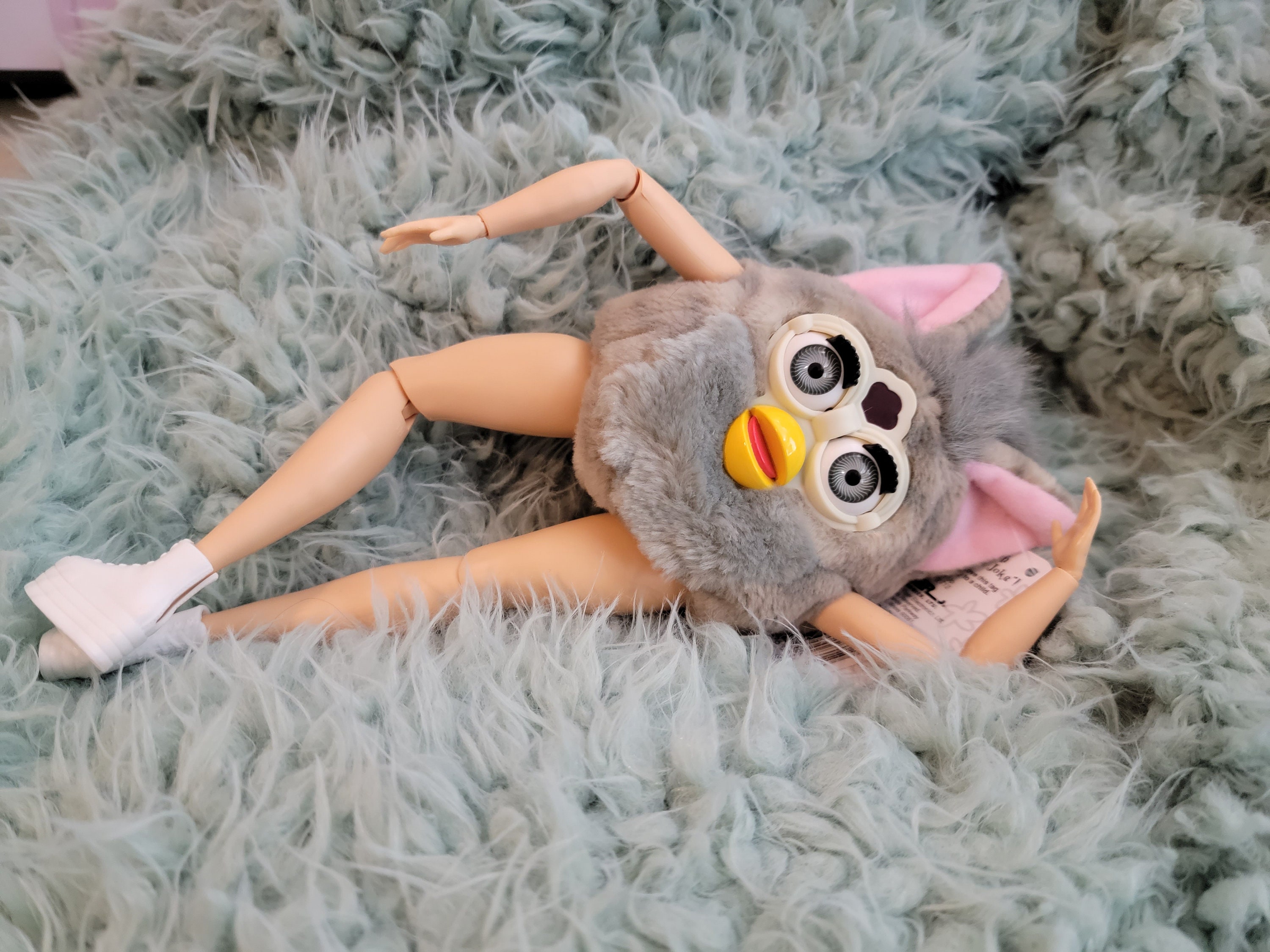 furby with barbie legs