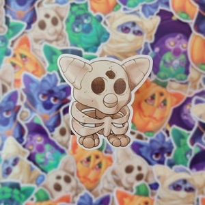 Halloween Skeleton Furby Sticker 90s aesthetic