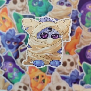 Halloween Mummy Furby Sticker 90s aesthetic