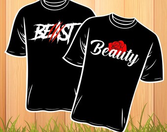 Beauty and the Beast -couples T-shirt - Valentine's Day - Anniversary- Disney story