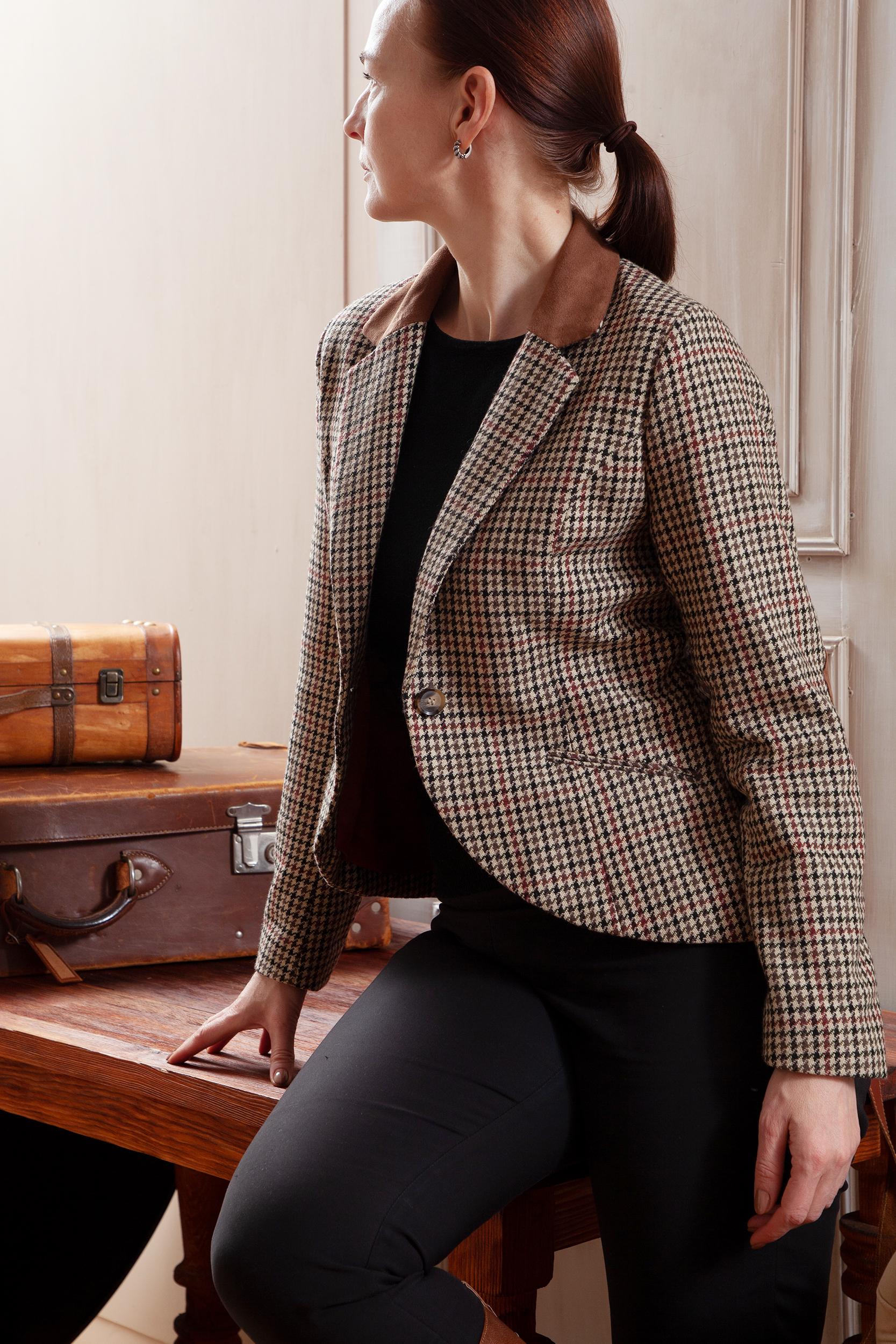 White Yellow Checkered Jacket