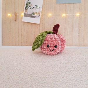 Peluche fruits en crochet chunky plusieurs fruits disponibles. Fait main/amigurumi Peche