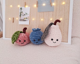 Peluche fruits en crochet chunky plusieurs fruits disponibles. Fait main/amigurumi