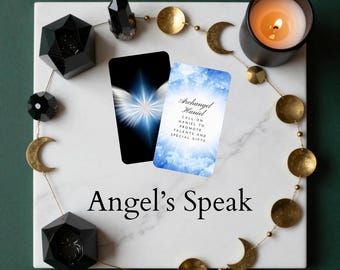 Angel Number Oracle Deck | Angel's Speak Cards | Physical Spiritual Guidance Deck for Divine Messages