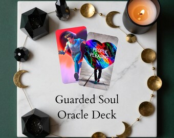 Printable Love Healing Oracle Deck | Guarded Soul Oracle Cards | Digital PDF Self Discovery Oracle