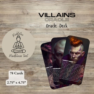 Versión física de la baraja Oracle de los Villanos