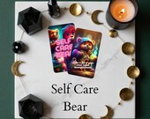 Printable Self Care Oracle Deck | Self Care Bear Oracle Cards | Digital PDF Wellness Guidance Oracle
