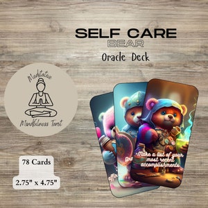 Versión física del Oracle Deck del oso de autocuidado