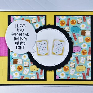 Pop Tart Valentine card, greeting card, blank card with envelope, Pop Tart Valentine card, carte de voeux, carte vierge avec enveloppe