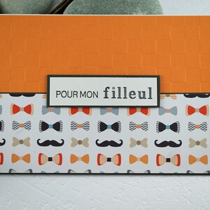 Carte de souhaits, Pour mon filleul, sans texte, blanche, avec enveloppe, For nephew, no text, with envelope