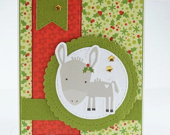 Christmas greeting card with house, blank, no text inside, Carte de voeux de Noël , vierge, pas de texte à l'intérieur