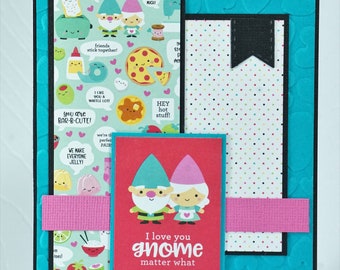 Carte de vœux Gnome, carte de vœux vierge avec enveloppe, Carte de vœux gnome, carte vierge avec enveloppe