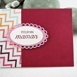 Pour ma mère carte de souhaits avec enveloppe, fait main, sans text