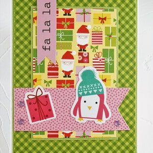 Christmas greeting card with house, blank, no text inside, Carte de voeux de Noël , vierge, pas de texte à l'intérieur