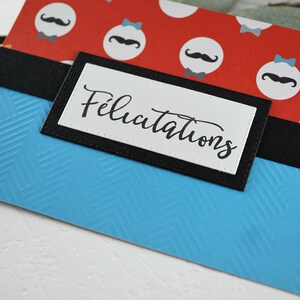 Carte de souhaits en francais, Félicitations, sans text, avec enveloppe, Greeting card in french, congrdulations, blank, with envelope image 3