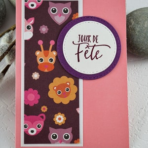 Carte de souhaits en francais, bonne fête, sans text, avec enveloppe, Greeting card in french, birthday, without text, with envelope
