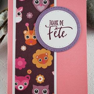Carte de souhaits en francais, bonne fête, sans text, avec enveloppe, Greeting card in french, birthday, without text, with envelope